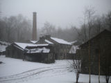 Attractions Stott Park Bobbin Mill in snow